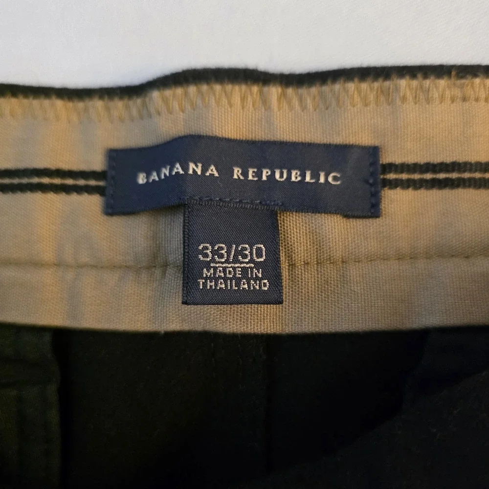Banana Republic Men Black Wool Blend Dress Pants Trousers Pockets Size 33X29‎